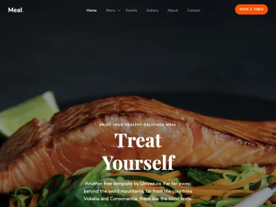 Restaurant Page Template  - Free template