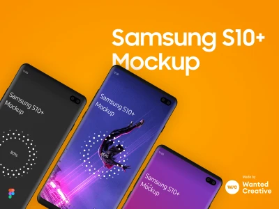 Samsung Galaxy S10 Realistic Mockup  - Free template