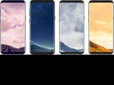 Samsung Galaxy S8 Mockups  - Free template