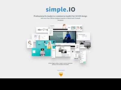 simple.IO e-Commerce UI Kit  - Free template
