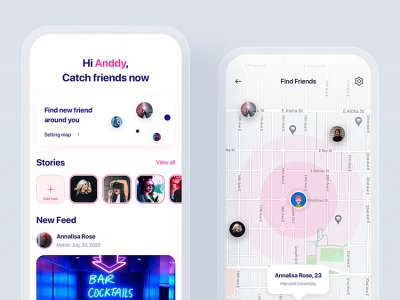 Social Dating App UI  - Free template
