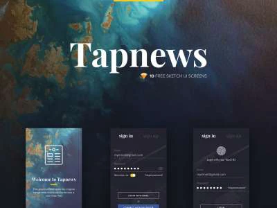 Tapnews Free App Design Kit  - Free template