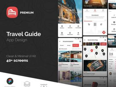 Travel City Guide UI Kit  - Free template