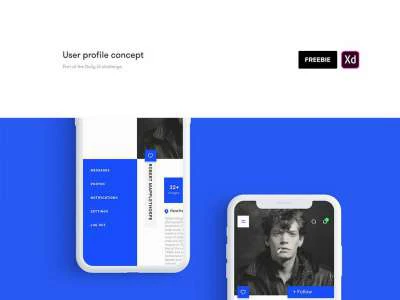 User Profile UI Kit  - Free template