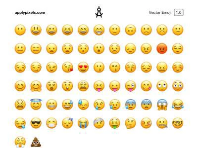 Vector Emoji Icons  - Free template