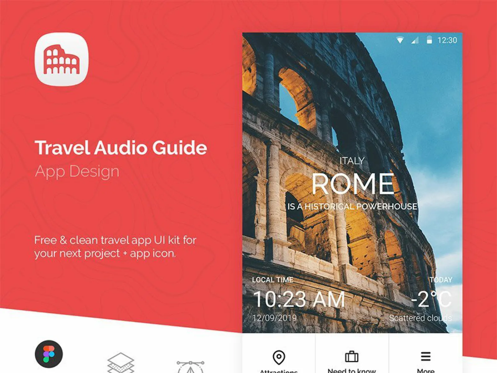 Travel Guide App Design for Figma and Adobe XD
