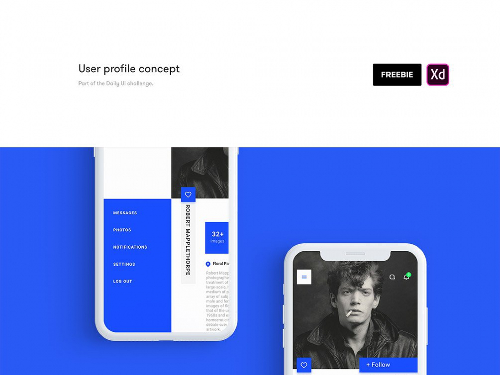 User Profile UI Kit for Figma and Adobe XD