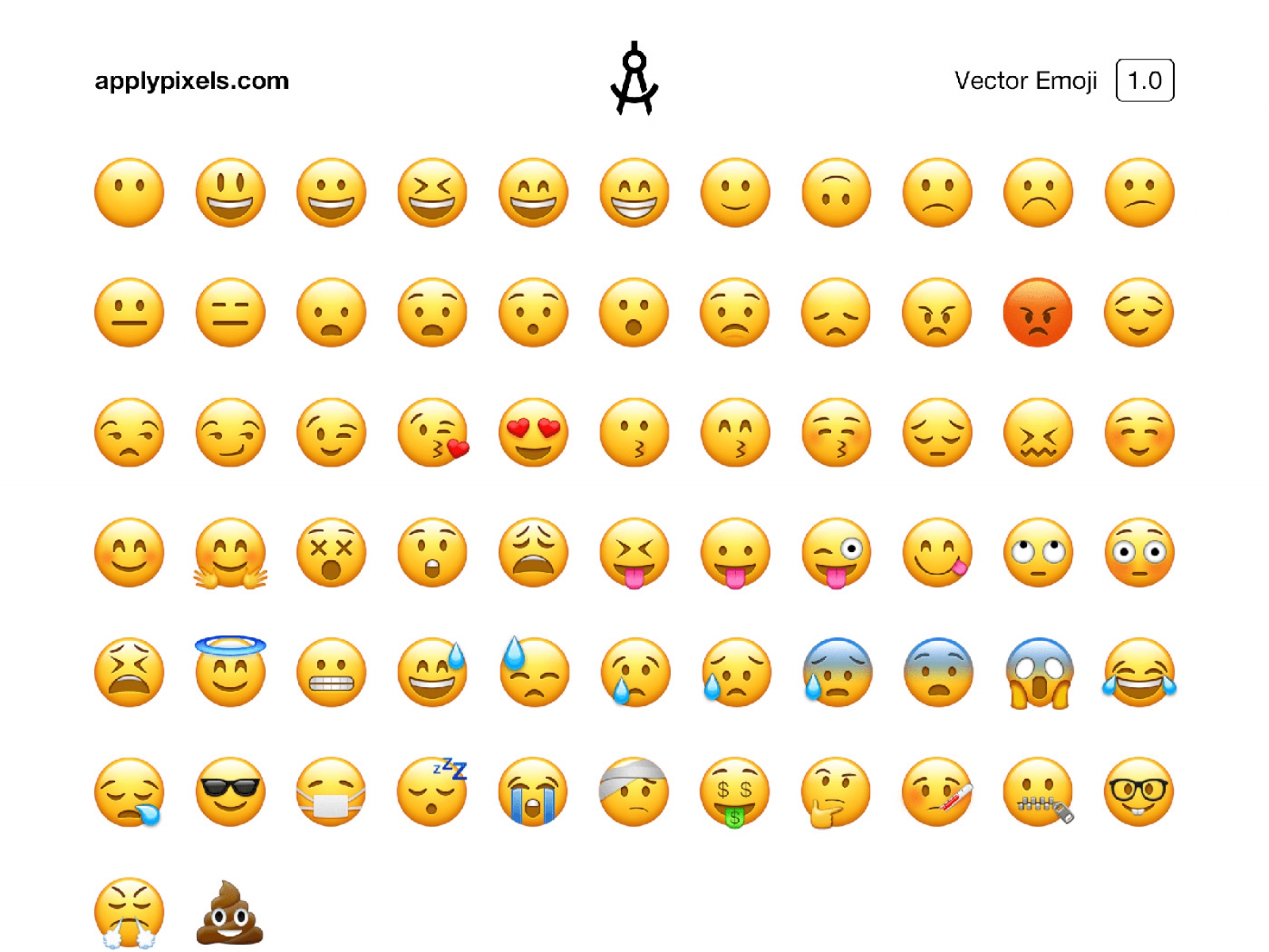 Vector Emoji Icons for Figma and Adobe XD No 1