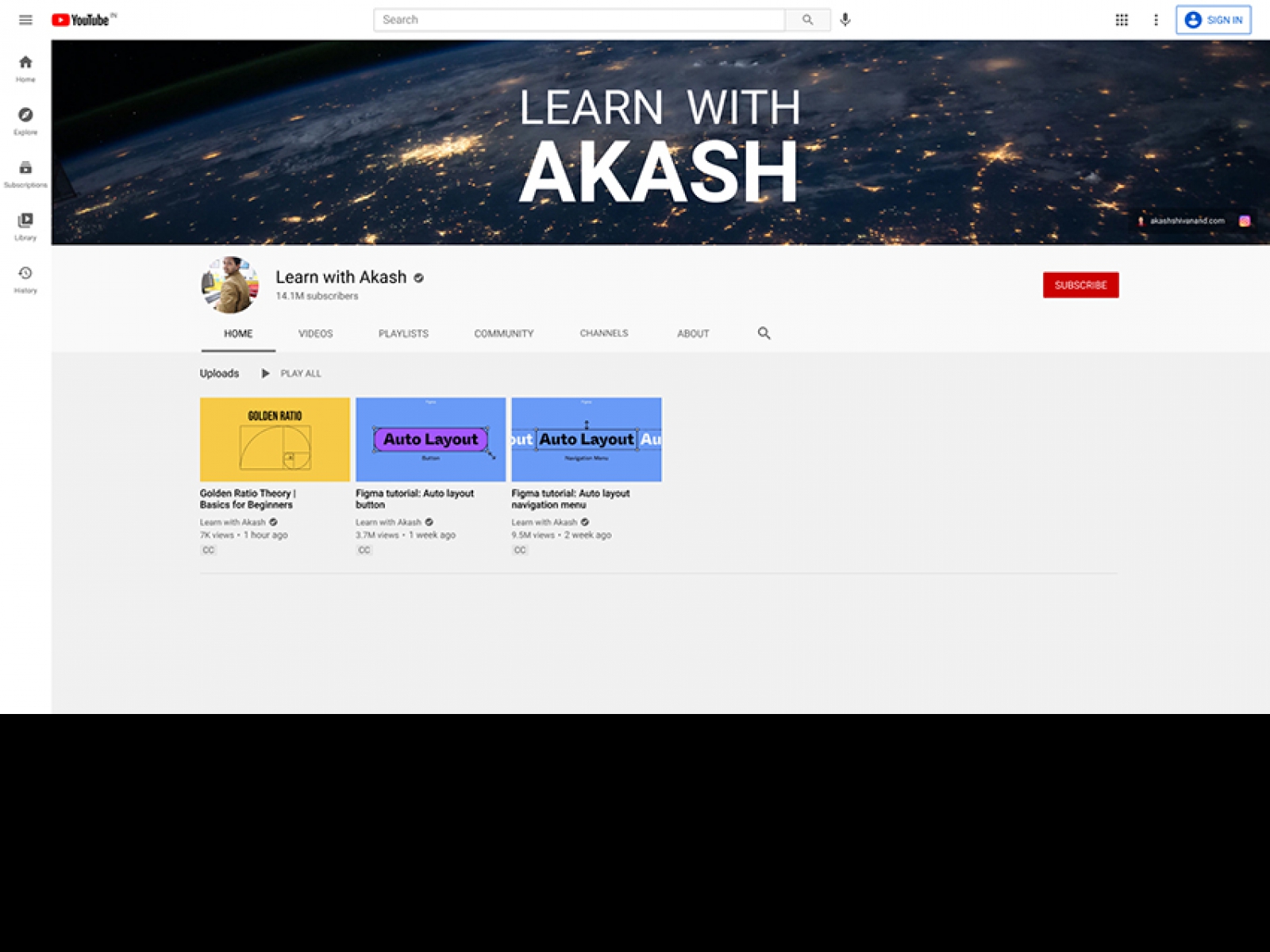 YouTube Channel Assets for Figma and Adobe XD No 1